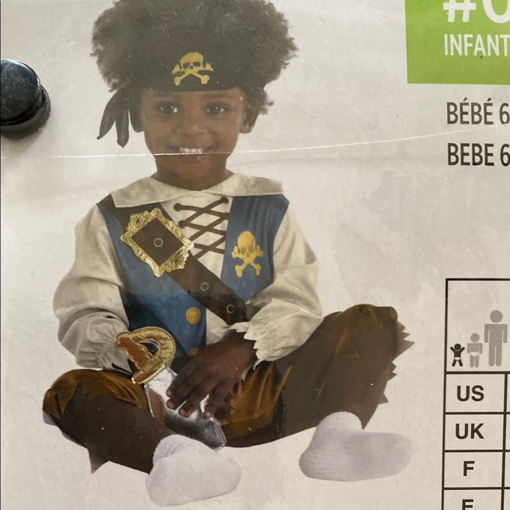 Shipwrecked Pirate Costume for Kids - Blue and Brown - Picture 6 of 6